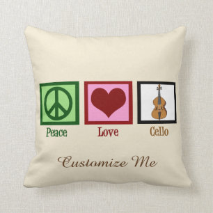 Cute Cello Custom Ivory Cushion
