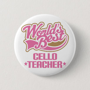 Cute Cello Teacher Gift 6 Cm Round Badge