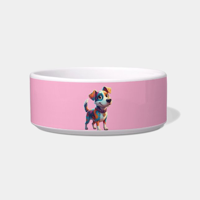 Cute Ceramic Food & Water Bowl for Dogs & Cats (Front)