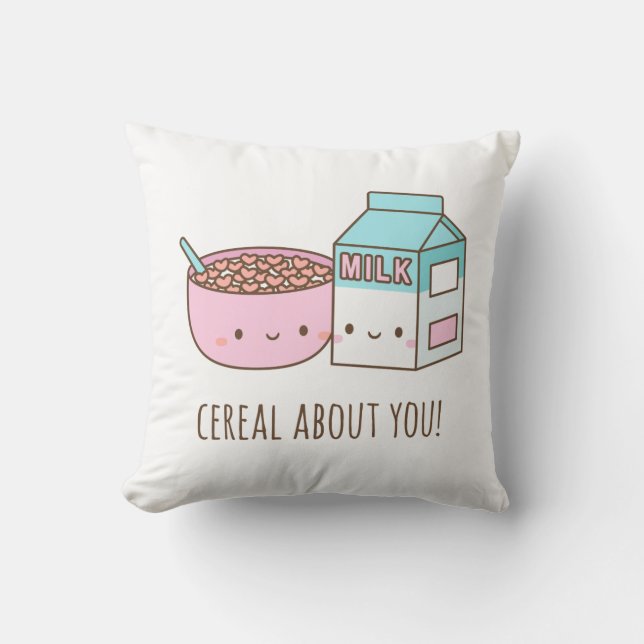 Cute Cereal About You Couple Room Decor Cushion (Front)