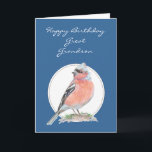 Cute Chaffinch, Birthday Great Grandson Card<br><div class="desc">Cute Chaffinch,  Happy Birthday  Great,  Grandson Bird Collection</div>