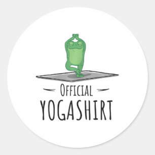 Cute Chakra Yogi Namaste And Meditation Om Mantra Classic Round Sticker