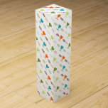 Cute Chalkboard Style Colourful Hearts Wine Gift Box<br><div class="desc">Cute Chalkboard Style Colourful Hearts</div>