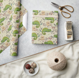 Cute chameleon Lizard  Wrapping Paper