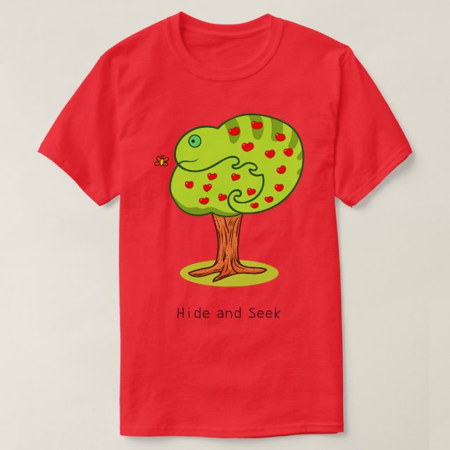 Cute Chameleon  T-Shirt (Design Front)