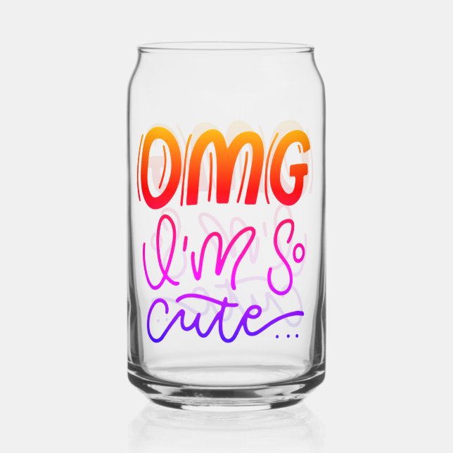 Cute Chaos Can Glass (Front)