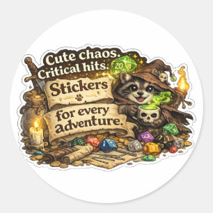 Cute Chaos Critical Hits Sticker Collection RPG