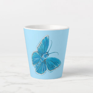 Cute Chapman's blue butterfly  Latte Mug