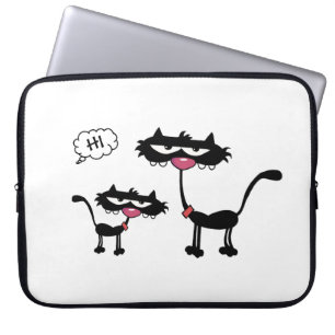 Cute Character Cats Laptop Sleeve