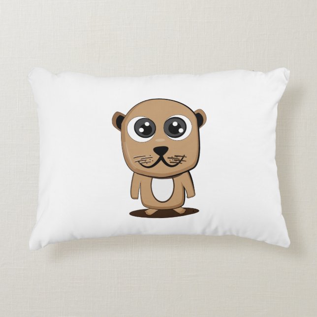 Cute character clipart decorative cushion (Front)