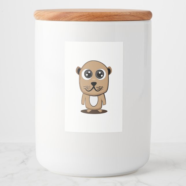 Cute character clipart food label (Front)