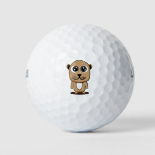 Cute character clipart golf balls