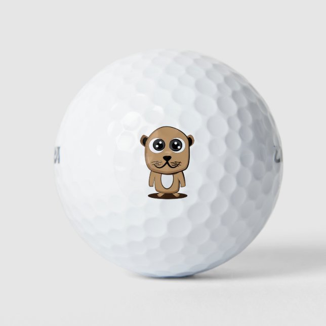 Cute character clipart golf balls (Front)