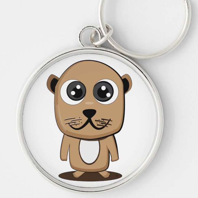 Cute character clipart key ring (Front)