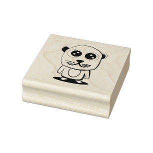Cute character clipart rubber stamp