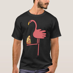 Cute Character Kawaii Funny Pink Bird Cartoon Flam T-Shirt