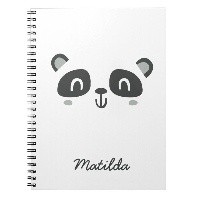 Cute character panda children's notebook (Front)