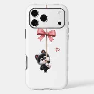 Cute Character with Pink Ribbon Keychain - Adorabl