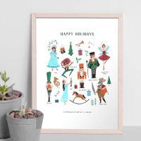 Cute characters nutcracker ballet children