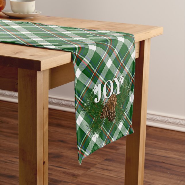 Cute Charming Happy Holidays Joy Cabin Home Decor Medium Table Runner (In Situ)