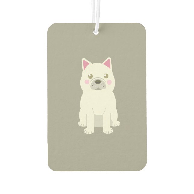 Cute Cheeks French Bulldog Car Air Freshener (Back)