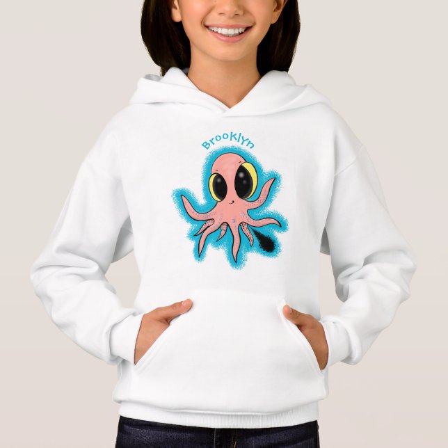 Cute, cheeky baby octopus cartoon (Front)