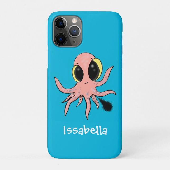 Cute, cheeky baby octopus cartoon Case-Mate iPhone case (Back)
