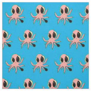 Cute, cheeky baby octopus cartoon fabric