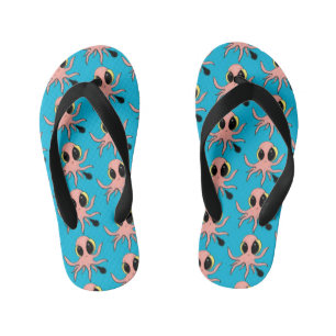 Cute, cheeky baby octopus cartoon kid's thongs