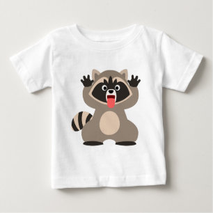 Cute Cheeky Cartoon Racoon Baby T-Sh Baby T-Shirt