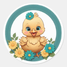 Cute Cheeky Chicky Stickers