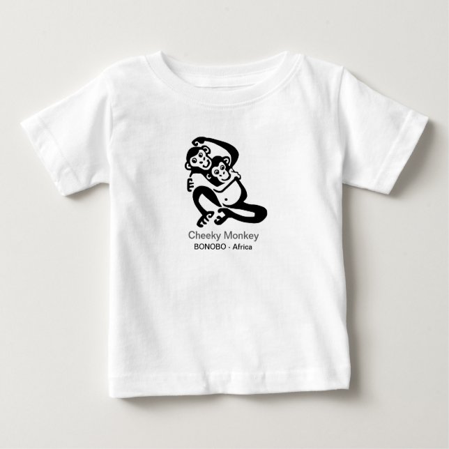 Cute Cheeky monkey - BONOBO- Africa Baby T-Shirt (Front)