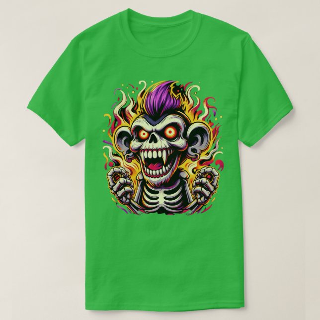 Cute Cheeky Monkey Halloween Design for Kids 2 T-Shirt (Design Front)