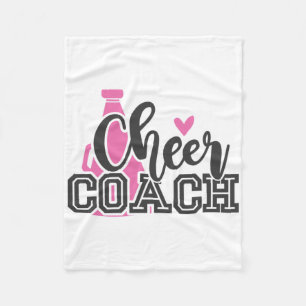 Cute Cheer Coach - Cheerleading Team Coach Heart G Fleece Blanket
