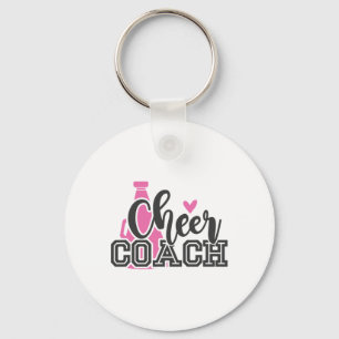 Cute Cheer Coach - Cheerleading Team Coach Heart G Key Ring