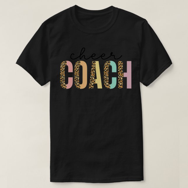 Cute Cheer Coach For Women Cheerleader Mum Coaches T-Shirt (Design Front)