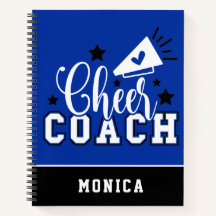 Cute Cheer Coach Personalised Blue and Black