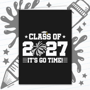 Cute Cheer Graduation Quote Senior Class of 2027 Card