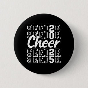 Cute Cheer Senior 2025 Cl Of 2025 Senior Cheerlead 6 Cm Round Badge