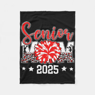Cute Cheer Senior Mum 2025 Cheerleading Senior Mot Fleece Blanket