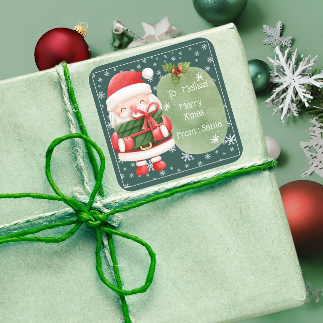 Cute Cheerful Red Santa Merry Christmas Sticker (Creator Uploaded)