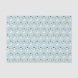 Cute Cheerful Snowman Pattern Winter Tissue Paper<br><div class="desc">Cute happy snowman pattern on light blue snowy background.</div>