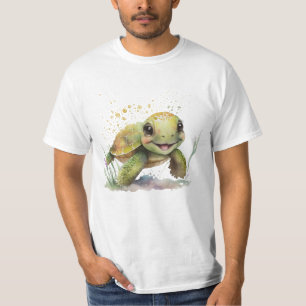 Cute Cheerful Tortoise Men's T-Shirt