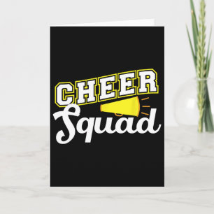 Cute Cheerleader Art Women Girls Cheer Squad Cheer Card