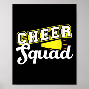 Cute Cheerleader Art Women Girls Cheer Squad Cheer Poster