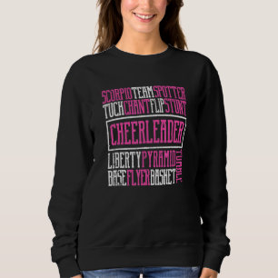 Cute Cheerleader  Cheer Bows Moves Cheerleading Co Sweatshirt