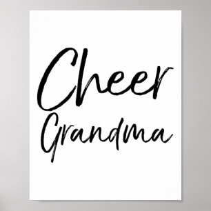 Cute Cheerleader Grandmother Gift For Women Cheer Poster