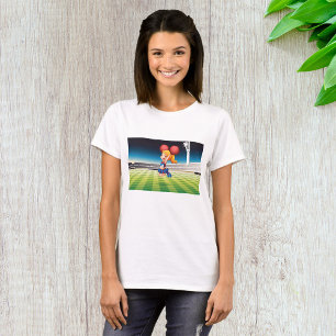 Cute Cheerleader on Sports Field T-Shirt