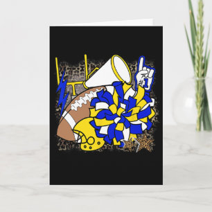 Cute Cheerleading Bows And Pom Poms Game Day Tee Card