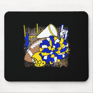Cute Cheerleading Bows And Pom Poms Game Day Tee Mouse Pad